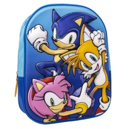 Plecak szkolny 3D Sonic 25 x 31 x 9 cm Niebieski