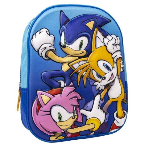 Plecak szkolny 3D Sonic 25 x 31 x 9 cm Niebieski Plecak szkolny 3D Sonic 25 x 31 x 9 cm Niebieski