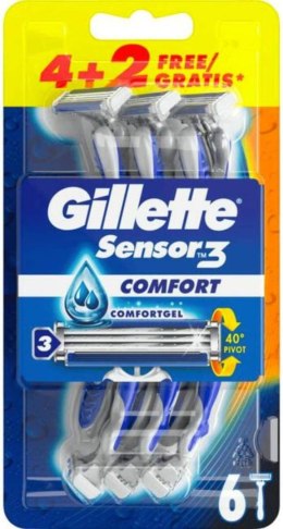 Gillette Sensor 3 Comfort Maszynka Jednorazowa 6 szt.