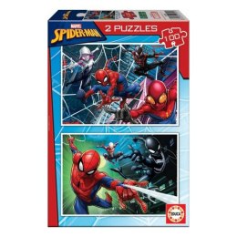 Zestaw 2 Puzzli Spider-Man Hero 100 Części 40 x 28 cm