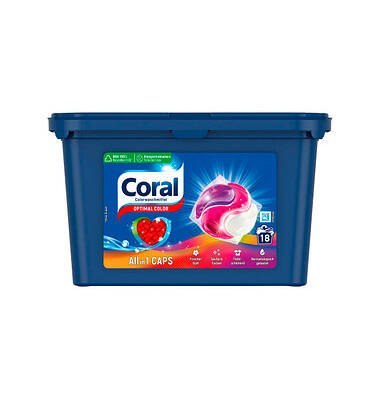 Coral Optimal Color Kapsułki do Prania 18 szt. DE Coral Optimal Color Kapsułki do Prania 18 szt. DE