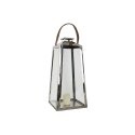 Lampa DKD Home Decor Brązowy Srebrzysty Skórzany Szkło Stal Chromowanie 30 x 30 x 66 cm