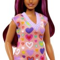 Barbie Fashionistas lalka w serduszkowej sukience