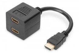 Kabel rozdzielacz/splitter HDMI HighSpeed 1080p 24Hz FHD Typ HDMI A/2xHDMI A M/Ż 0,2m Czarny