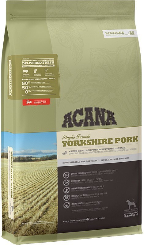 ACANA Singles Yorkshire Pork - sucha karma dla psa - 11,4 kg