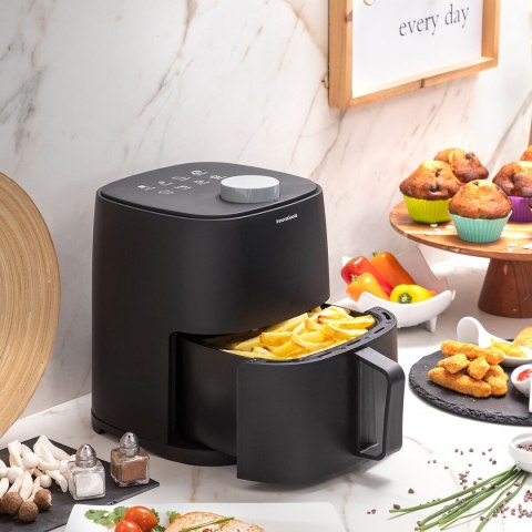 Frytkownica Airfryer InnovaGoods Czarny 1200W 2L Frytkownica Airfryer InnovaGoods Czarny 1200W 2L
