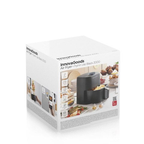 Frytkownica Airfryer InnovaGoods Czarny 1200W 2L Frytkownica Airfryer InnovaGoods Czarny 1200W 2L
