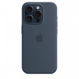 Etui silikonowe z MagSafe do iPhonea 15 Pro - sztormowy błękit