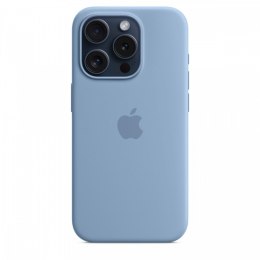Etui silikonowe z MagSafe do iPhonea 15 Pro - zimowy błękit