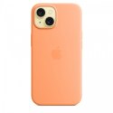 Etui silikonowe z MagSafe do iPhonea 15 - pomarańczowy sorbet