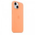 Etui silikonowe z MagSafe do iPhonea 15 - pomarańczowy sorbet