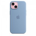 Etui silikonowe z MagSafe do iPhonea 15 - zimowy błękit