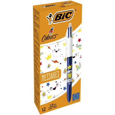 Pióro Bic Messages 4 kolorów 0,32 mm 12 Części Pióro Bic Messages 4 kolorów 0,32 mm 12 Części