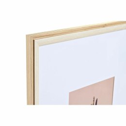 Ramka ścienna na zdjęcia DKD Home Decor Szkło Naturalny Biały Drewno MDF Boho (32,5 x 1,5 x 45 cm)