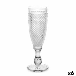 Kieliszek do szampana Diament Przezroczysty Szkło 185 ml (6 Sztuk)