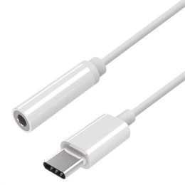 Adapter USB C na Jack 3.5 mm Aisens A109-0384 Biały 15 cm