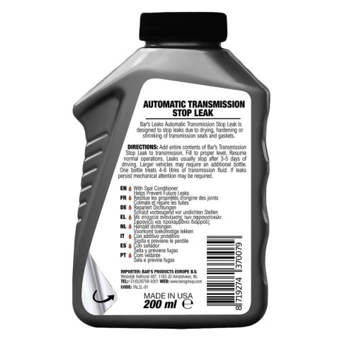 Dodatek do Automatycznej Skrzyni Biegów Bar's Leaks BARSTAL2L91 (200 ml) Dodatek do Automatycznej Skrzyni Biegów Bar's Leaks BARSTAL2L91 (200 ml)