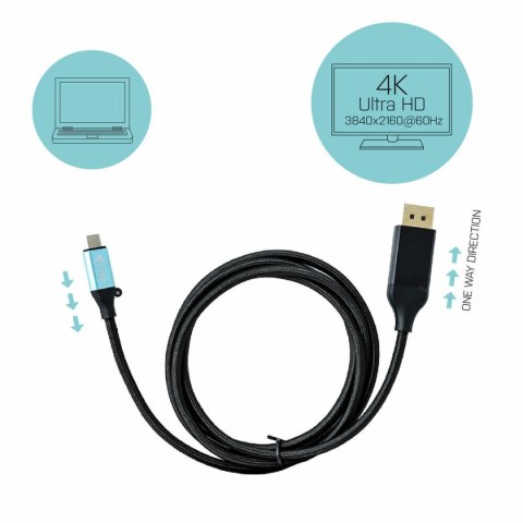 Adapter USB C na DisplayPort i-Tec C31CBLDP60HZ2M 4K Ultra HD Czarny Adapter USB C na DisplayPort i-Tec C31CBLDP60HZ2M 4K Ultra HD Czarny