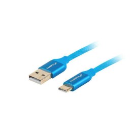 Kabel USB A na USB C Lanberg Quick Charge 3.0 Niebieski - 0,5 m