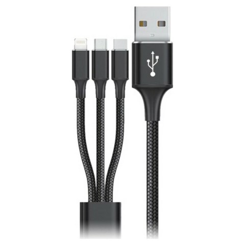 Kabel USB do Micro USB, USB-C i Lightning Goms Czarny 1, 2 m