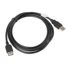 Kabel z rozgałęźnikiem USB Lanberg Kontakt Męski/Kontakt Żeński 480 Mb/s Czarny - 5 m