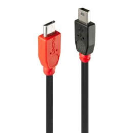 Kabel Micro USB LINDY 31717 50 cm Czerwony/Czarny