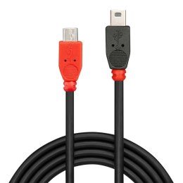 Kabel Micro USB LINDY 31717 50 cm Czerwony/Czarny