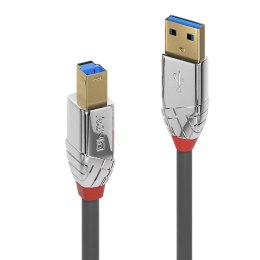Kabel USB A na USB B LINDY 36664 5 m Czarny Szary Antracyt