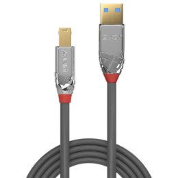 Kabel USB A na USB B LINDY 36664 5 m Czarny Szary Antracyt