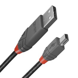Kabel USB 2.0 A na Mini USB B LINDY 36722 Czarny 1 m
