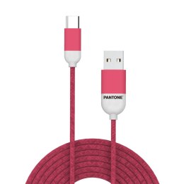 Kabel USB-C do USB Pantone PT-TC001-5P Różowy 1,5 m