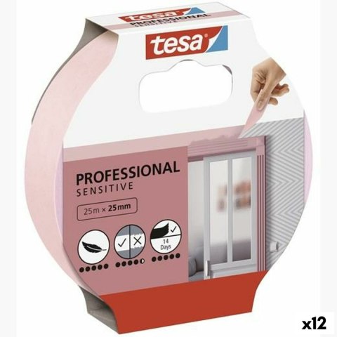 Taśma przylepna TESA Professional Sensitive Malarz Różowy 12 Sztuk 25 mm x 50 m Taśma przylepna TESA Professional Sensitive Malarz Różowy 12 Sztuk 25 mm x 50 m