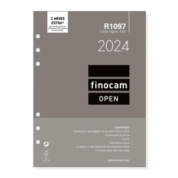 Kartki do dziennika Finocam Open R1097 2024 Biały 15,5 x 21,5 cm