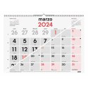 Kalendarz ścienny Finocam Wielokolorowy 2024 59 x 42 cm