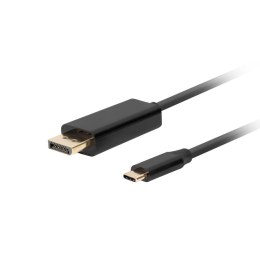 Adapter USB C na DisplayPort Lanberg CA-CMDP-10CU-0018-BK Czarny 1,8 m