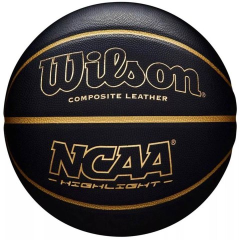 Piłka do koszykówki Wilson NCAA Highlight 295 czarna rozm. 7 WTB067519XB07