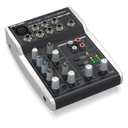 Behringer 502S - 5-kanałowy kompaktowy mikser analogowy z interfejsem USB zaprojektowany specjalnie do obsługi podcastów, stream