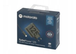 Motorola Wall Charger TurboPower 125W GaN USB-A w/ 1m USB-C, Black