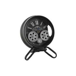 Stolné hodiny Home ESPRIT Czarny Srebrzysty Metal Szkło 16,5 x 11 x 21 cm
