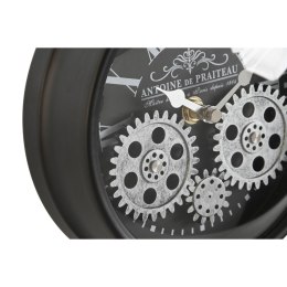 Stolné hodiny Home ESPRIT Czarny Srebrzysty Metal Szkło 16,5 x 11 x 21 cm