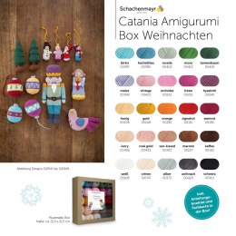 Zestaw do szydełkowania (25 kolorów) Catania Amigurumi Box Christmas DE/EN