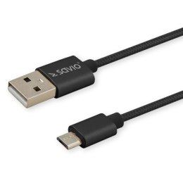 Kabel USB A na USB C Savio CL-129 Czarny 2 m
