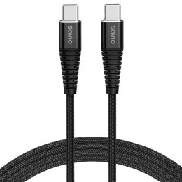 Kabel USB C Savio CL-159 Czarny 1 m