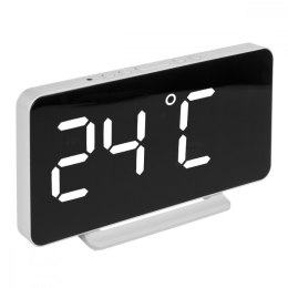 Zegar z alarmem i funkcją termometru GB383 Biały