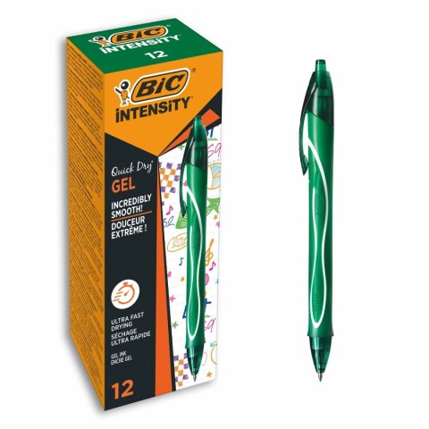 Długopis żelowy Bic Gel-Ocity Quick Dry Kolor Zielony 0,3 mm (12 Sztuk) Długopis żelowy Bic Gel-Ocity Quick Dry Kolor Zielony 0,3 mm (12 Sztuk)
