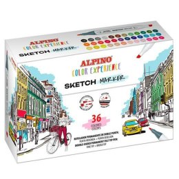 Zestaw markerów Alpino Sketch Marker Podwójny punkt Wielokolorowy (4 Sztuk)