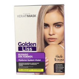 Zabieg do prostowania włosów Placenta Life Keratimask Golden Liss 3 Części