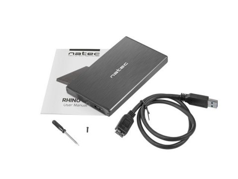 Obudowa NATEC Rhino GO NKZ-0941 (2.5"; USB 3.0; Aluminium; kolor czarny) Obudowa NATEC Rhino GO NKZ-0941 (2.5"; USB 3.0; Aluminium; kolor czarny)
