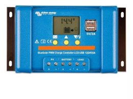 Kontroler ładowania solarnego Victron Energy BlueSolar PWM-LCD&USB 12/24V-5A (SCC010005050)