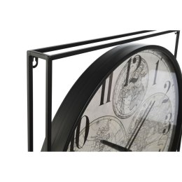 Zegar Ścienny Home ESPRIT Biały Czarny Metal Drewno MDF 62 x 6 x 65 cm (2 Sztuk)